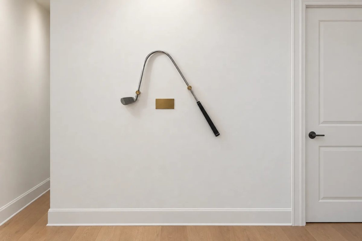 A Fore Iron on a hallway wall